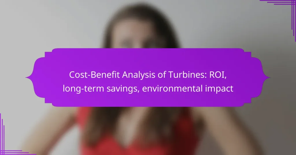 Cost-Benefit Analysis of Turbines: ROI, long-term savings, environmental impact