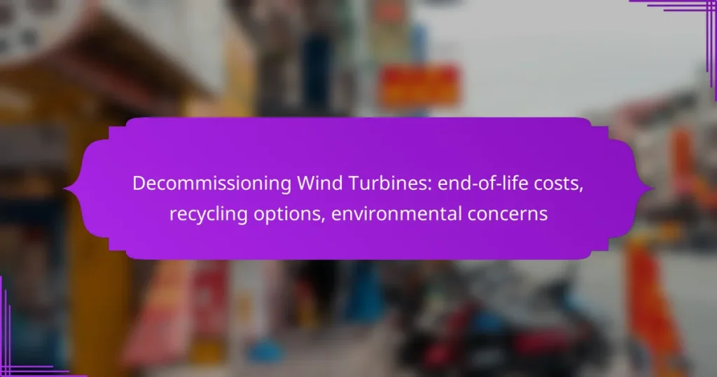 Decommissioning Wind Turbines: end-of-life costs, recycling options, environmental concerns