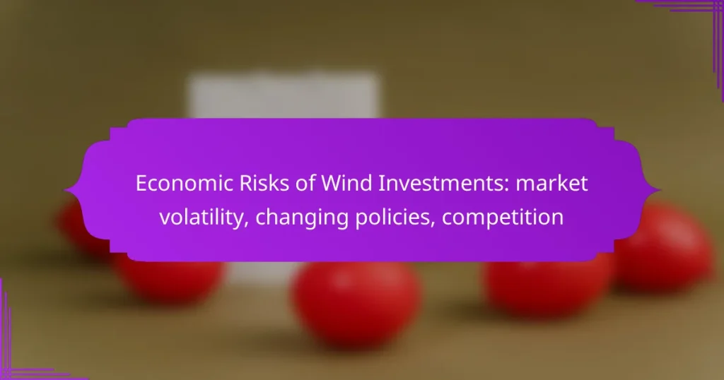Economic Risks of Wind Investments: market volatility, changing policies, competition