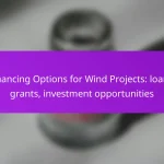 Financing Options for Wind Projects: loans, grants, investment opportunities