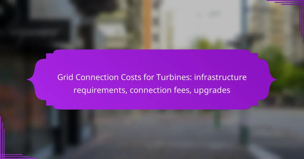 Grid Connection Costs for Turbines: infrastructure requirements, connection fees, upgrades