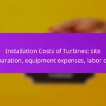 Installation Costs of Turbines: site preparation, equipment expenses, labor costs