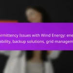 Intermittency Issues with Wind Energy: energy reliability, backup solutions, grid management