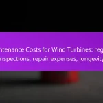 Maintenance Costs for Wind Turbines: regular inspections, repair expenses, longevity