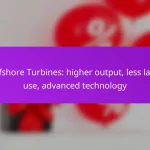 Offshore Turbines: higher output, less land use, advanced technology