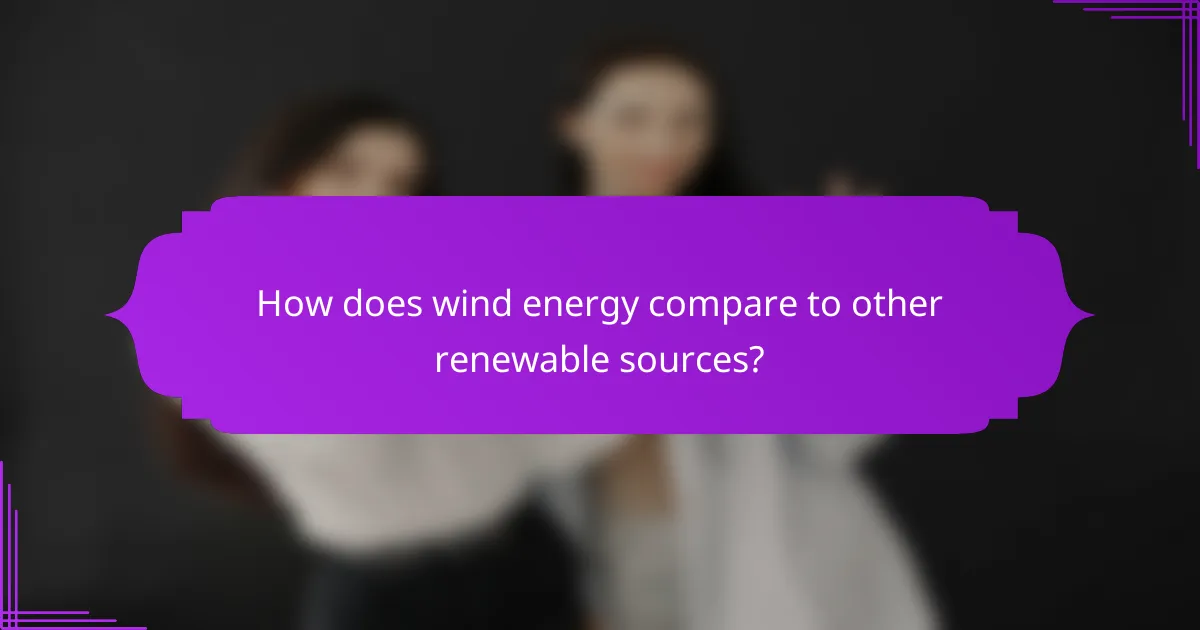 How does wind energy compare to other renewable sources?