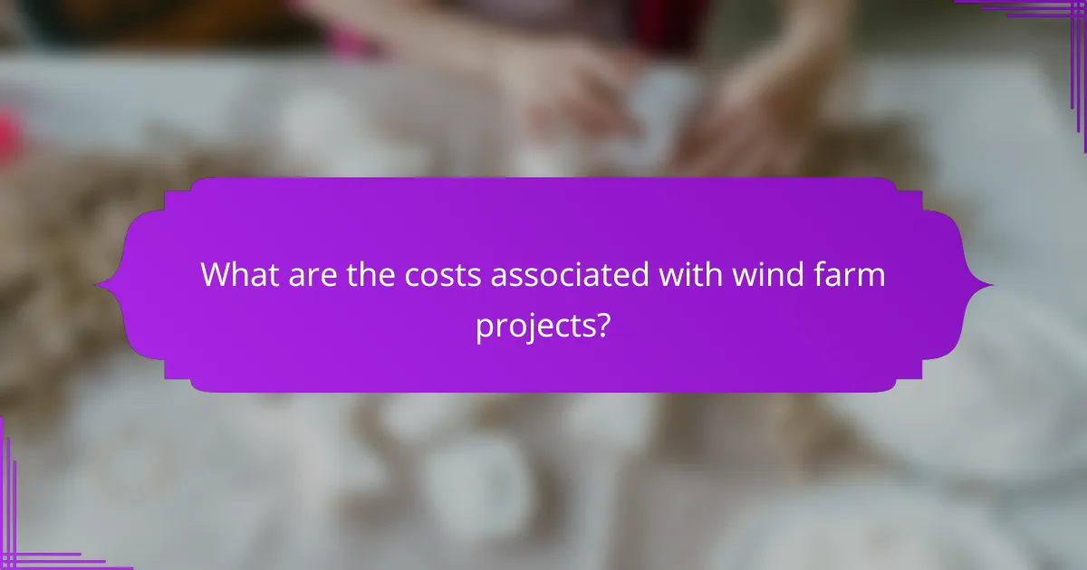 What are the costs associated with wind farm projects?